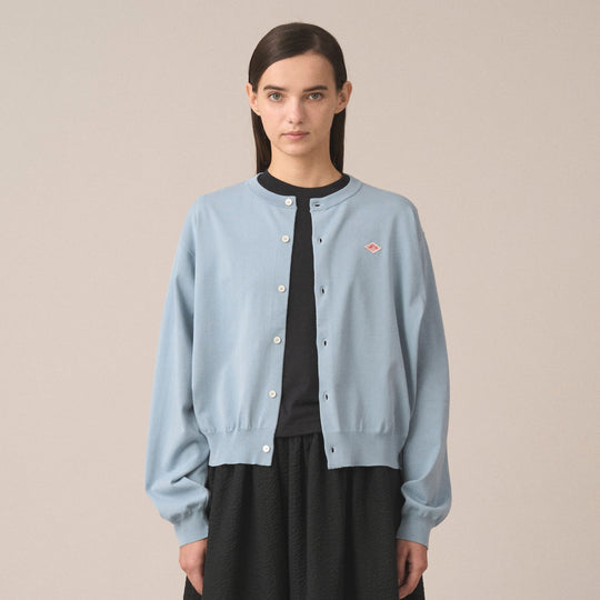 Women's Jersey Knit Crew Neck Cardigan