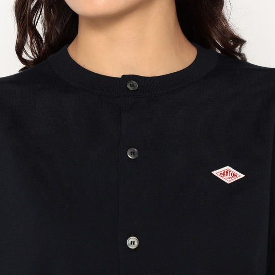 Women's Jersey Knit Crew Neck Cardigan