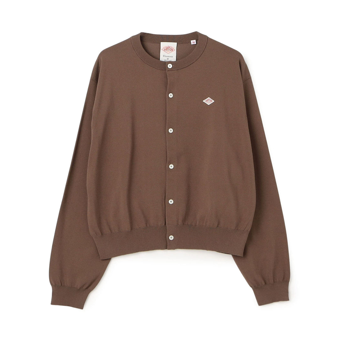 Women's Jersey Knit Crew Neck Cardigan