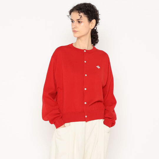 Women's Jersey Knit Crew Neck Cardigan