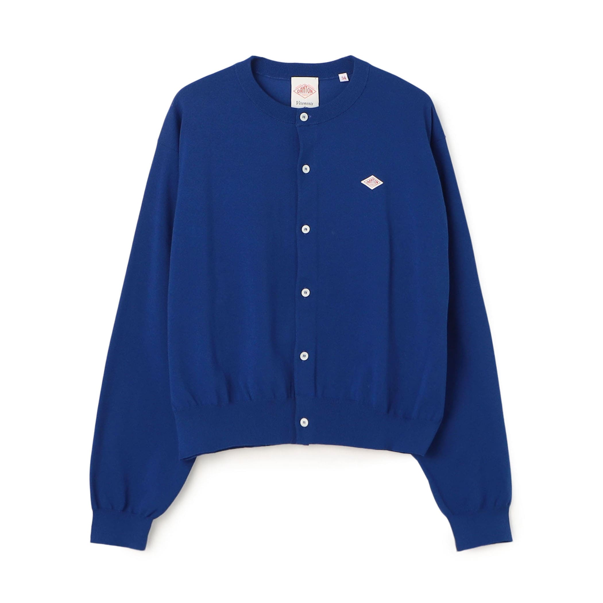 DANTON Women's Jersey Knit Crew Neck Cardigan