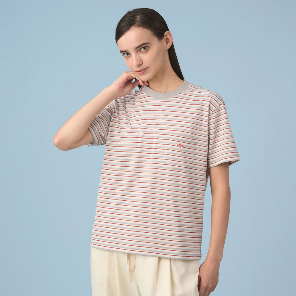Women's Short Sleeve Pocket T-shirt Stripe