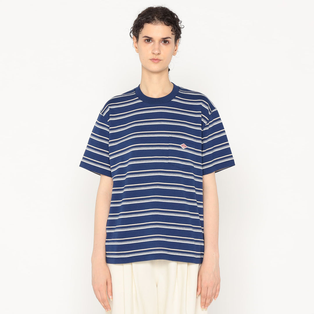 Women's Short Sleeve Pocket T-shirt Stripe