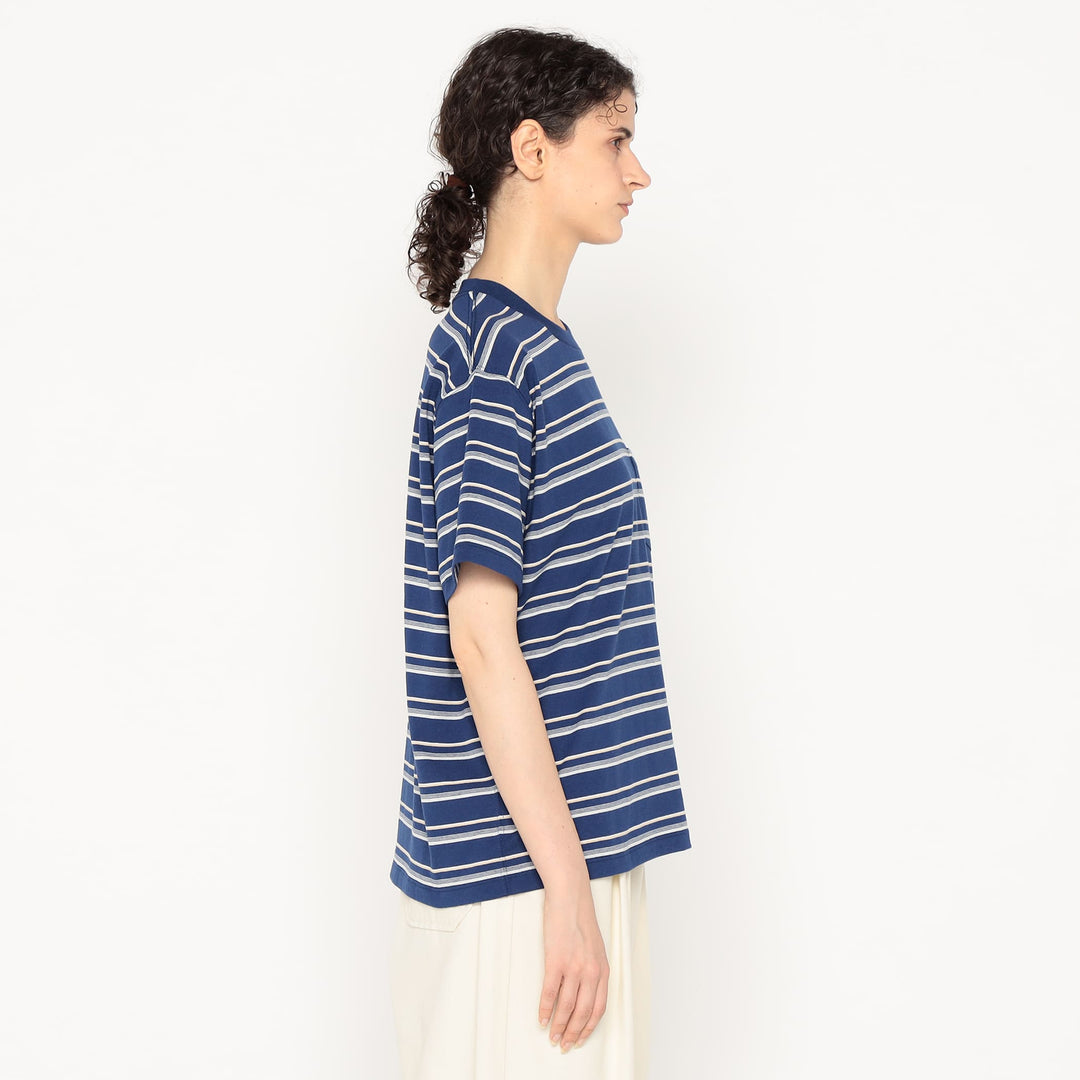 Women's Short Sleeve Pocket T-shirt Stripe