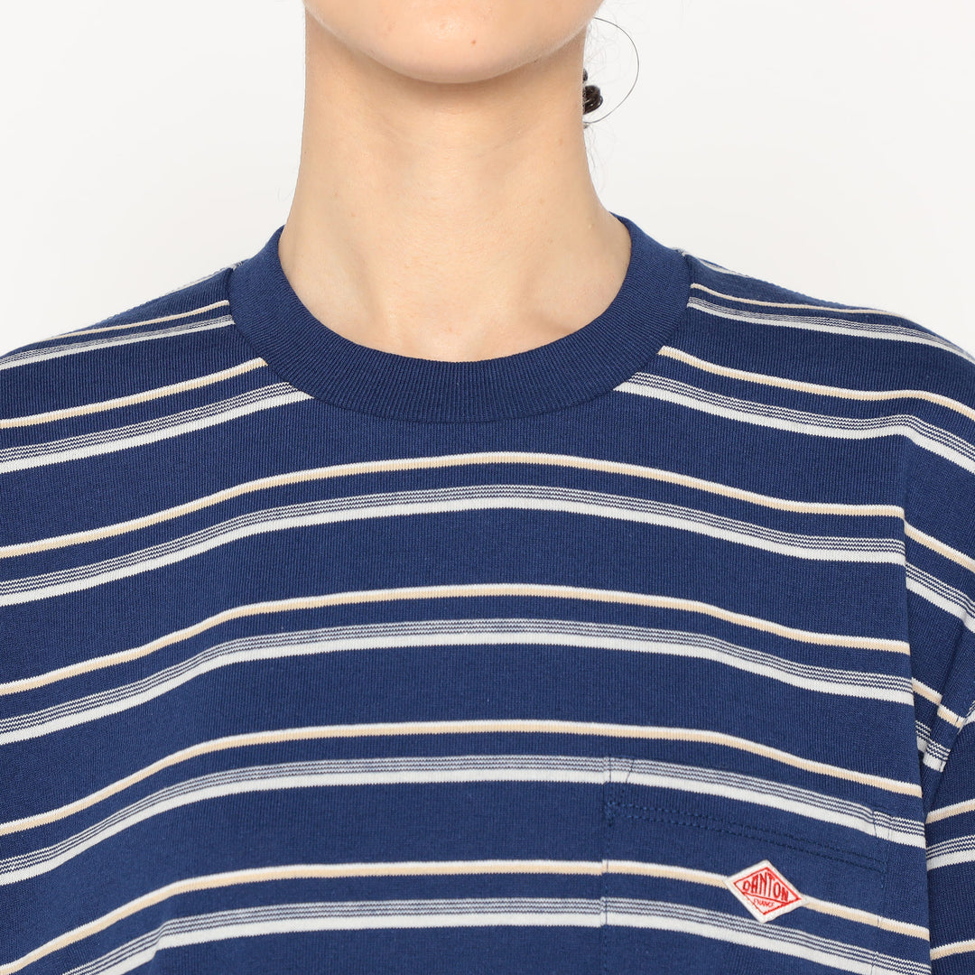 Women's Short Sleeve Pocket T-shirt Stripe