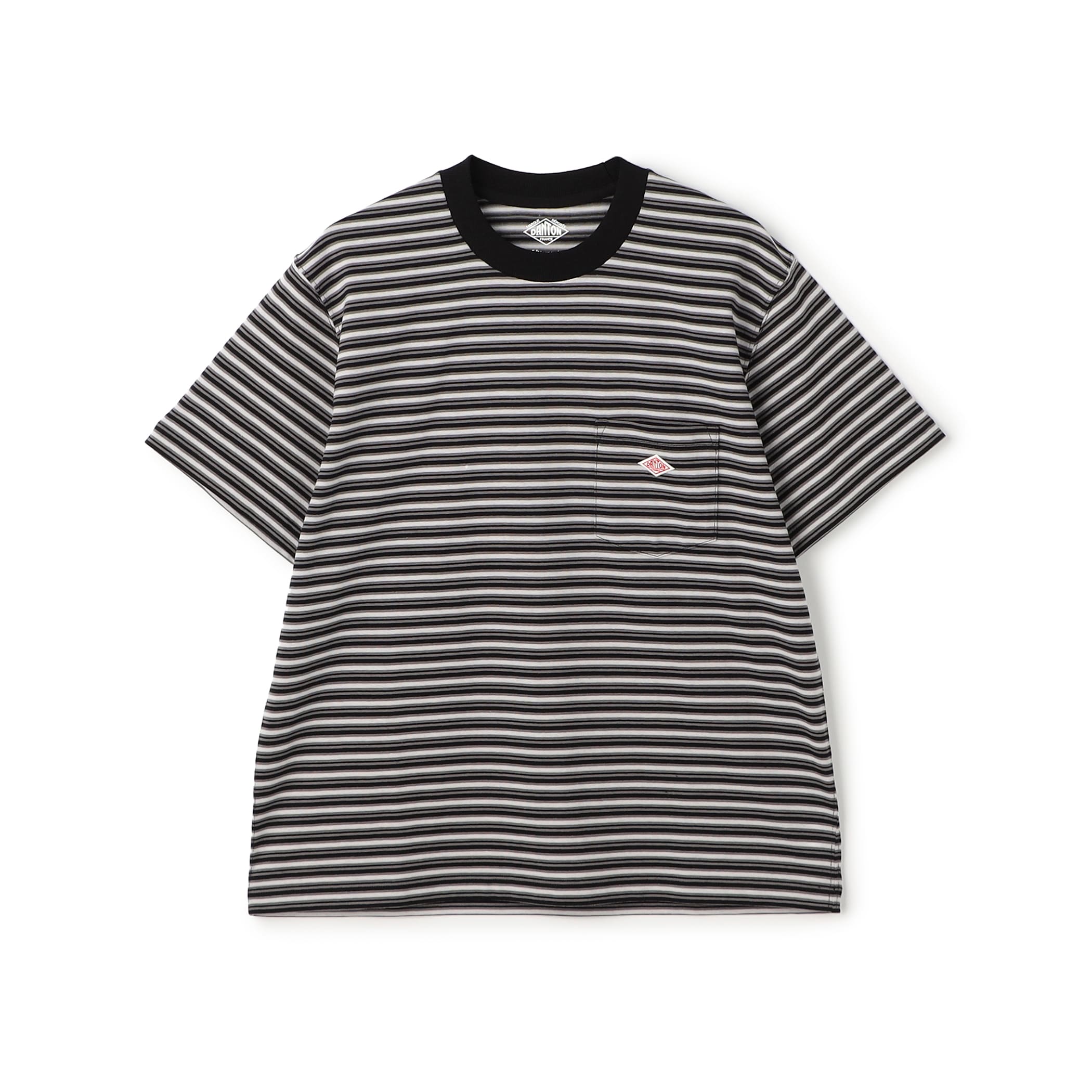 DANTON Women's Short Sleeve Pocket T-shirt Stripe