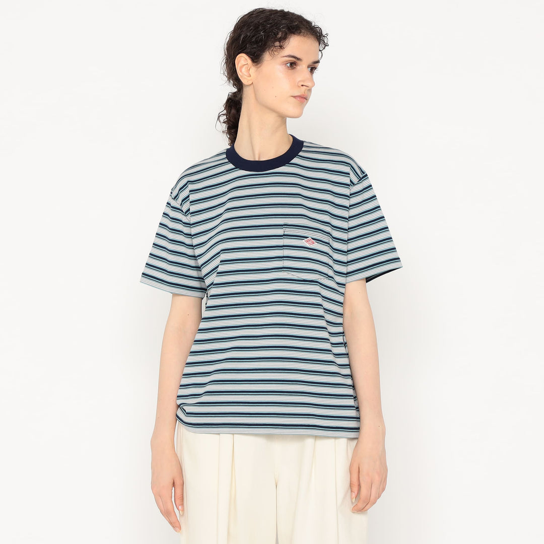 Women's Short Sleeve Pocket T-shirt Stripe