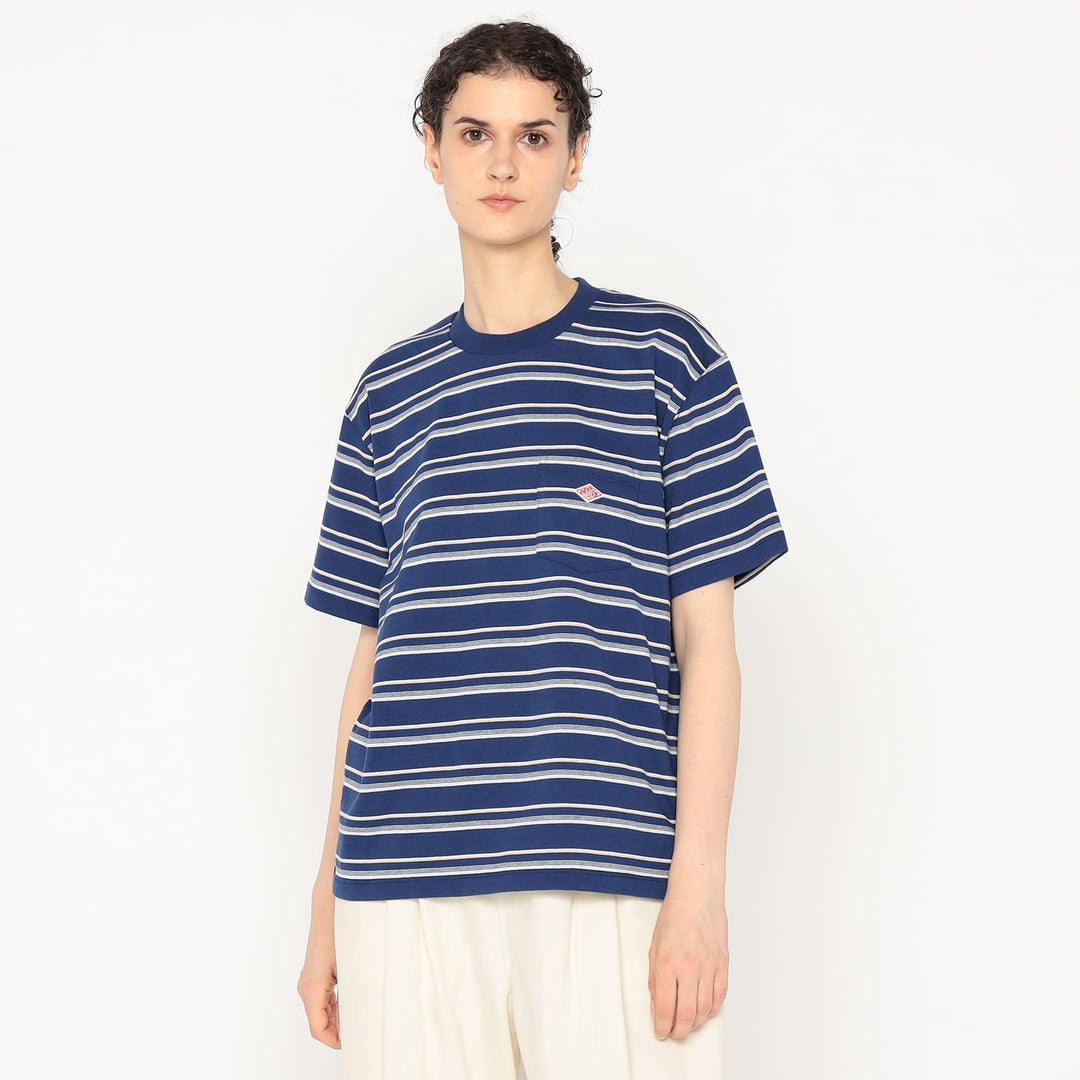 Women's Short Sleeve Pocket T-shirt Stripe