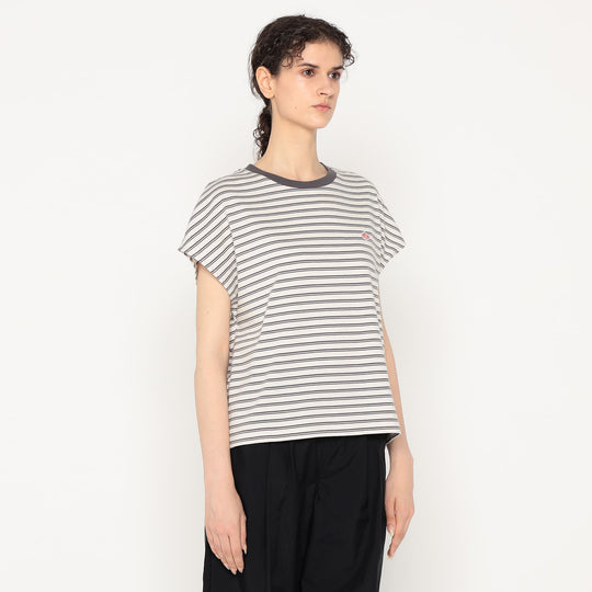 Women's Cotton Jersey Dolman Short T-shirt Stripe