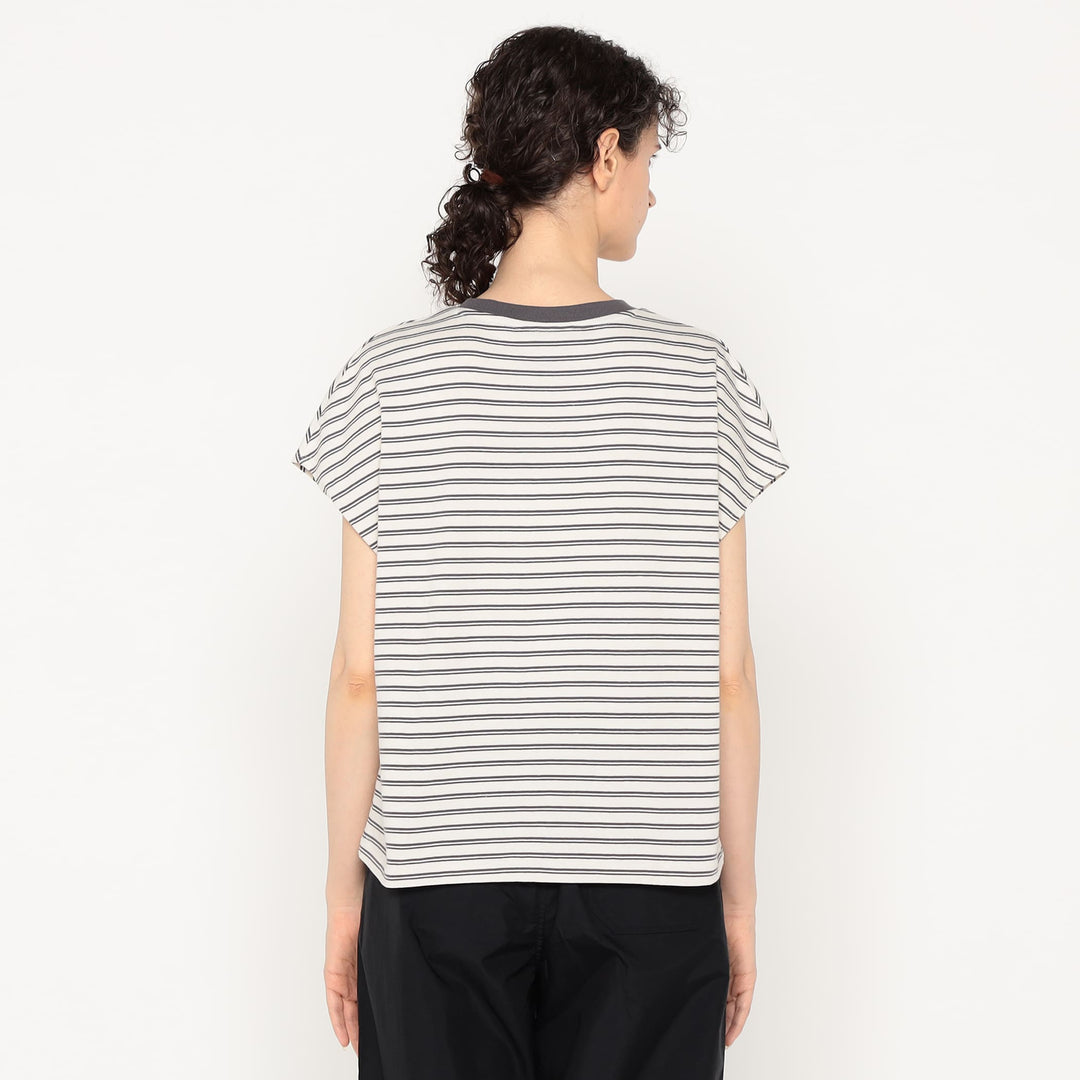 Women's Cotton Jersey Dolman Short T-shirt Stripe