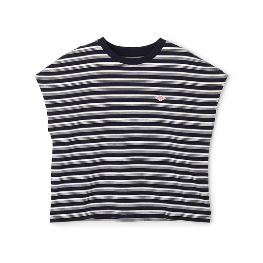 Women's Cotton Jersey Dolman Short T-shirt Stripe
