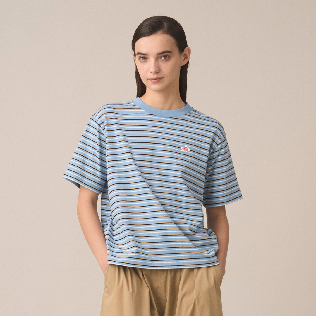 Women's Cotton Jersey Short T-shirt Stripe
