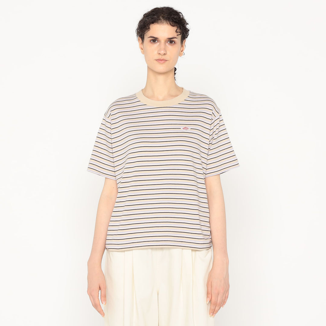 Women's Cotton Jersey Short T-shirt Stripe