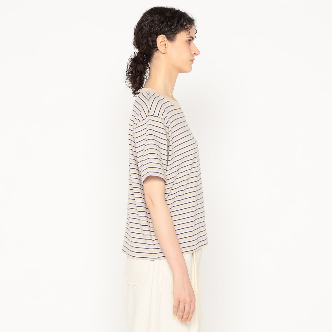Women's Cotton Jersey Short T-shirt Stripe