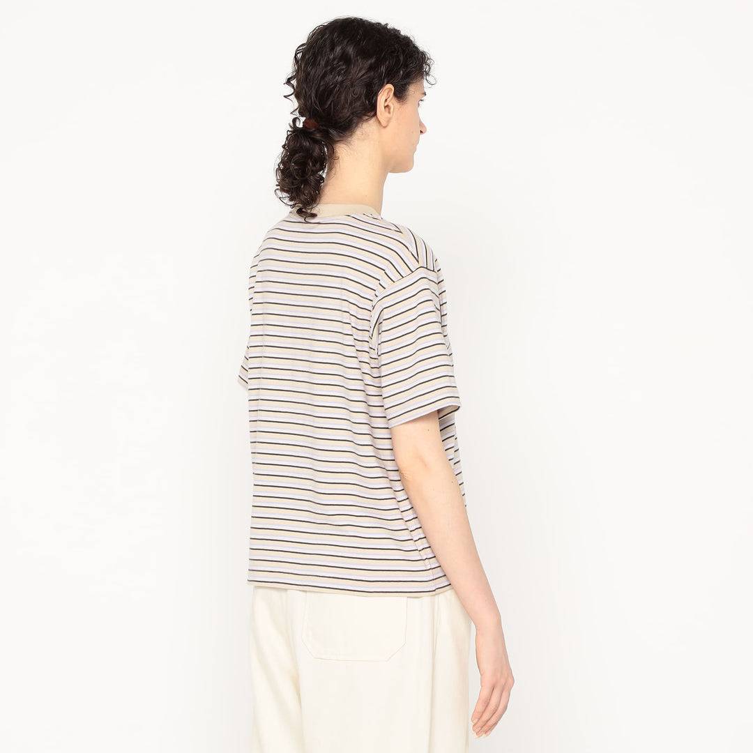 Women's Cotton Jersey Short T-shirt Stripe