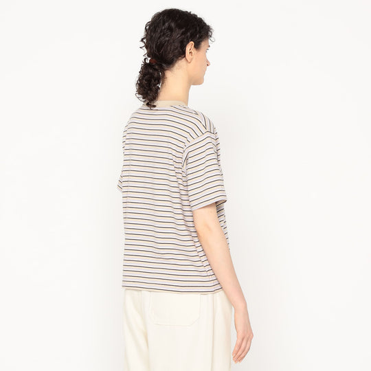 Women's Cotton Jersey Short T-shirt Stripe