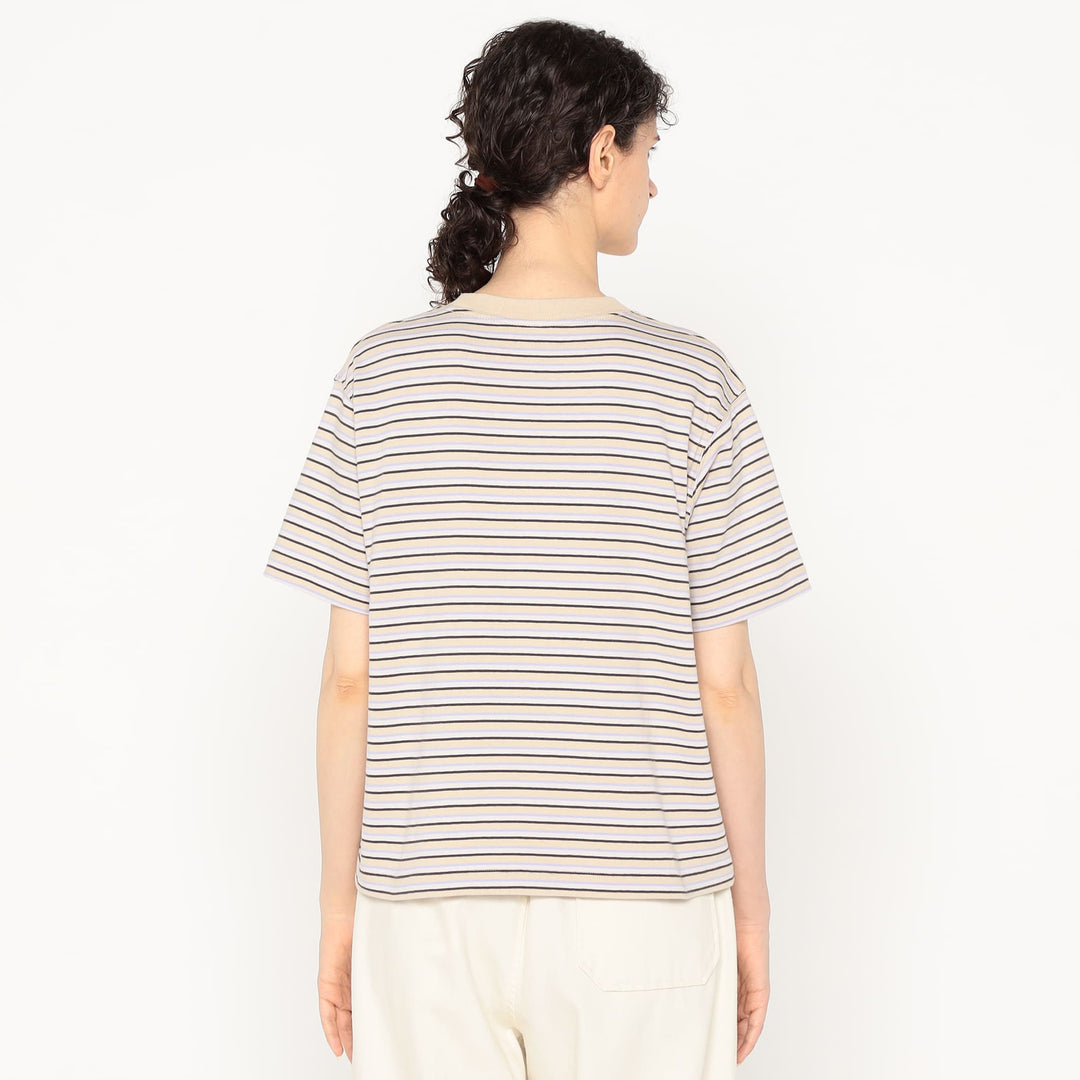 Women's Cotton Jersey Short T-shirt Stripe