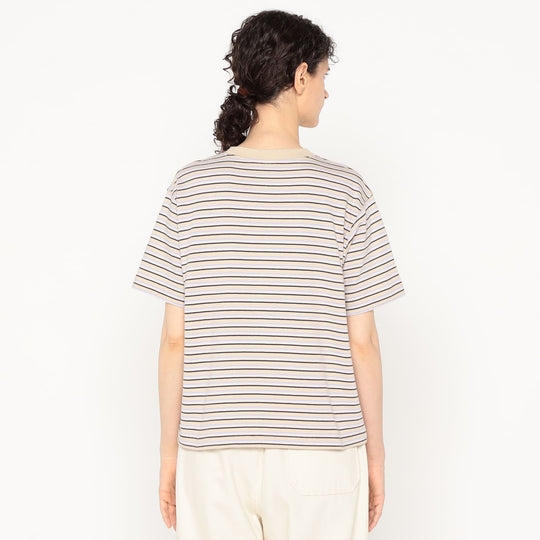 Women's Cotton Jersey Short T-shirt Stripe