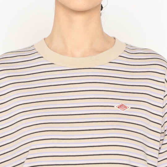 Women's Cotton Jersey Short T-shirt Stripe