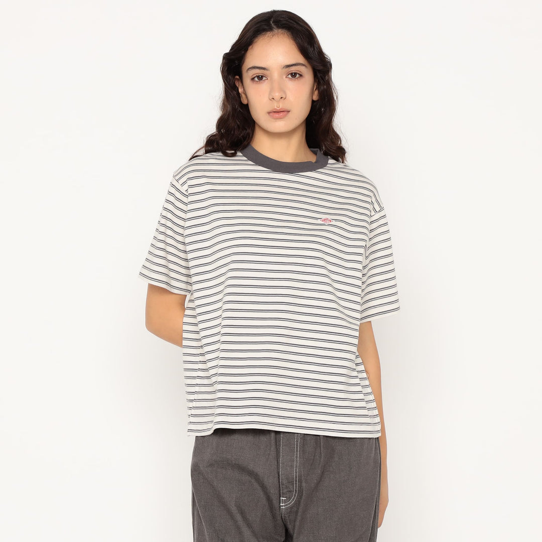 Women's Cotton Jersey Short T-shirt Stripe