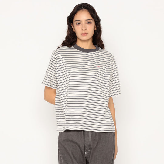 Women's Cotton Jersey Short T-shirt Stripe