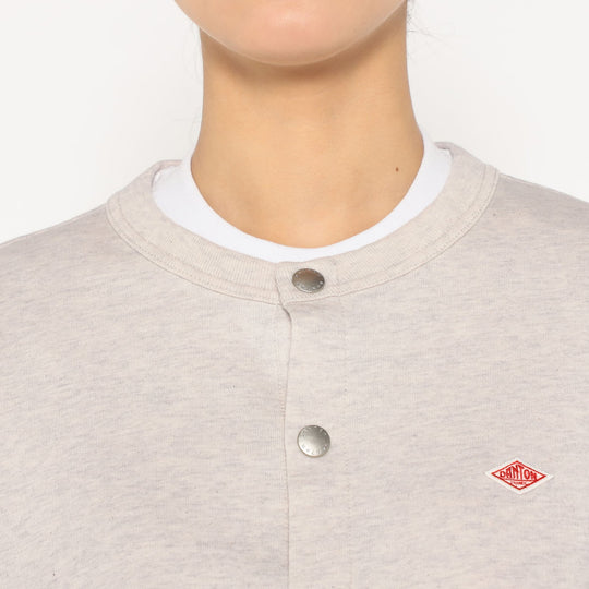 Women's Cotton Terry Crew Neck Cardigan