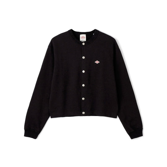 Women's Cotton Terry Crew Neck Cardigan