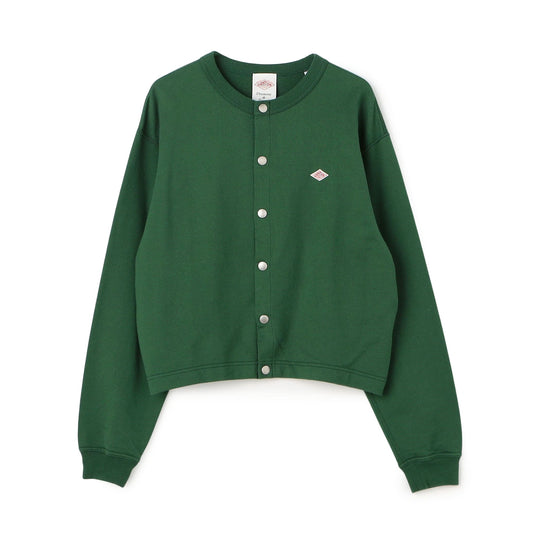 Women's Cotton Terry Crew Neck Cardigan