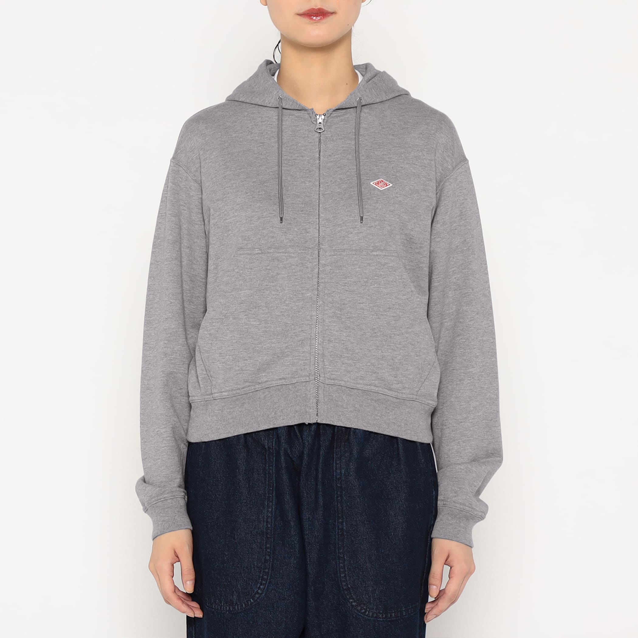 トップス DANTON / COTTON TERRY ZIP HOODIE DANTON Women's Cotton Terry Zip Hoodie