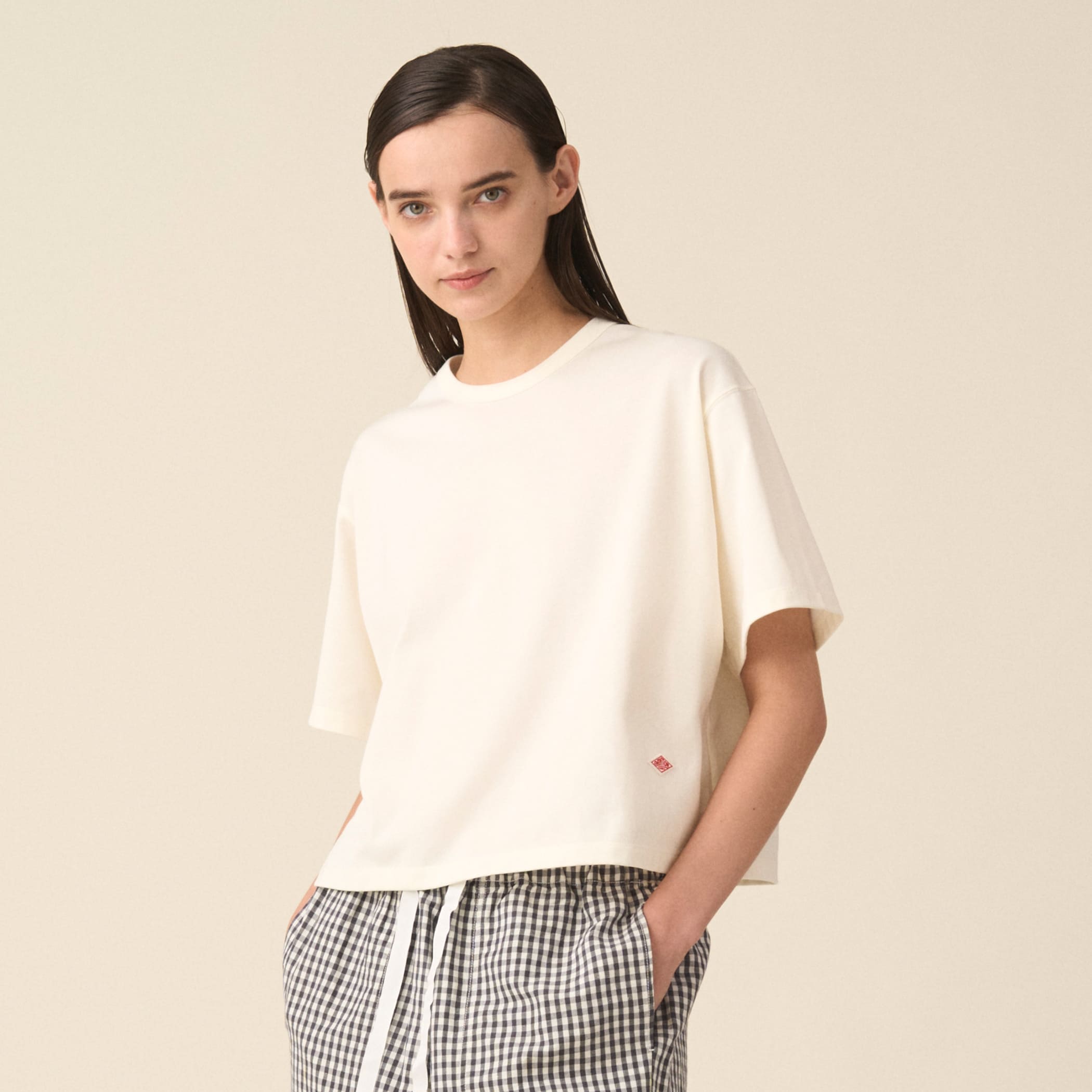 トップス tonntonn DANTON Store-Exclusive Women's Cotton Jersey Short Length T-shirt