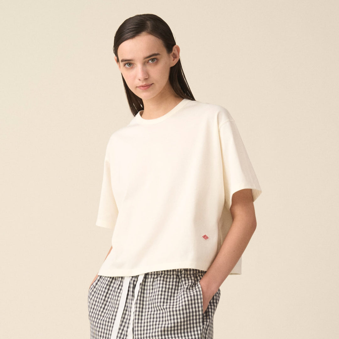 Store-Exclusive Women's Cotton Jersey Short Length T-shirt