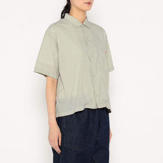 Women's Typewriter Short Sleeve Button-Down Shirt