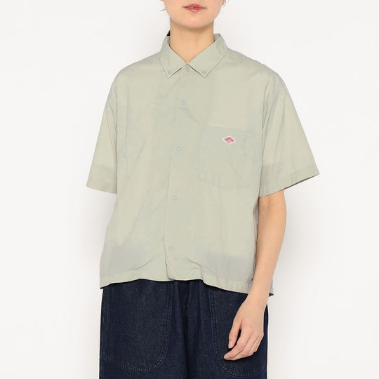 Women's Typewriter Short Sleeve Button-Down Shirt