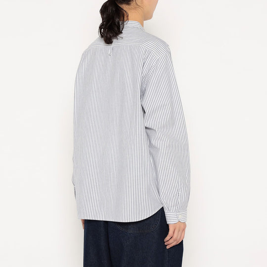 Women's Oxford Band Collar Shirt Pattern