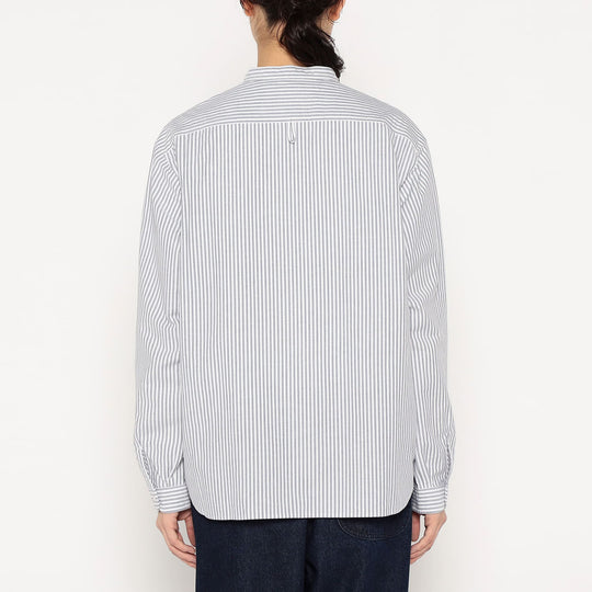 Women's Oxford Band Collar Shirt Pattern