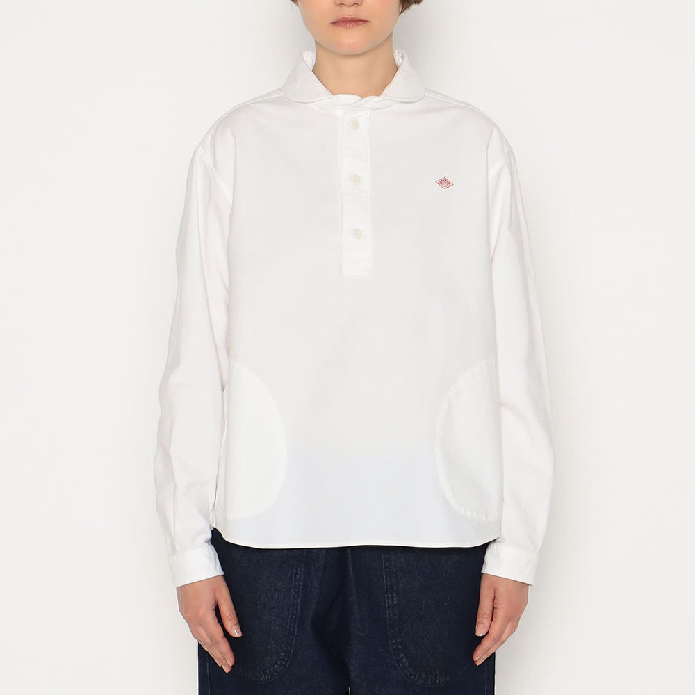 Women's Oxford Round Collar Pullover Shirt