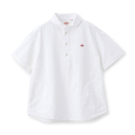 Women's Oxford Round Collar Short Sleeve Pullover Shirt