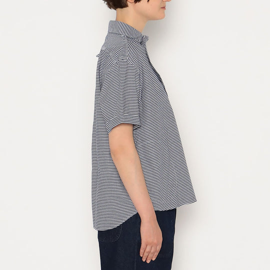 Women's Oxford Round Collar Short Sleeve Pullover Shirt Pattern