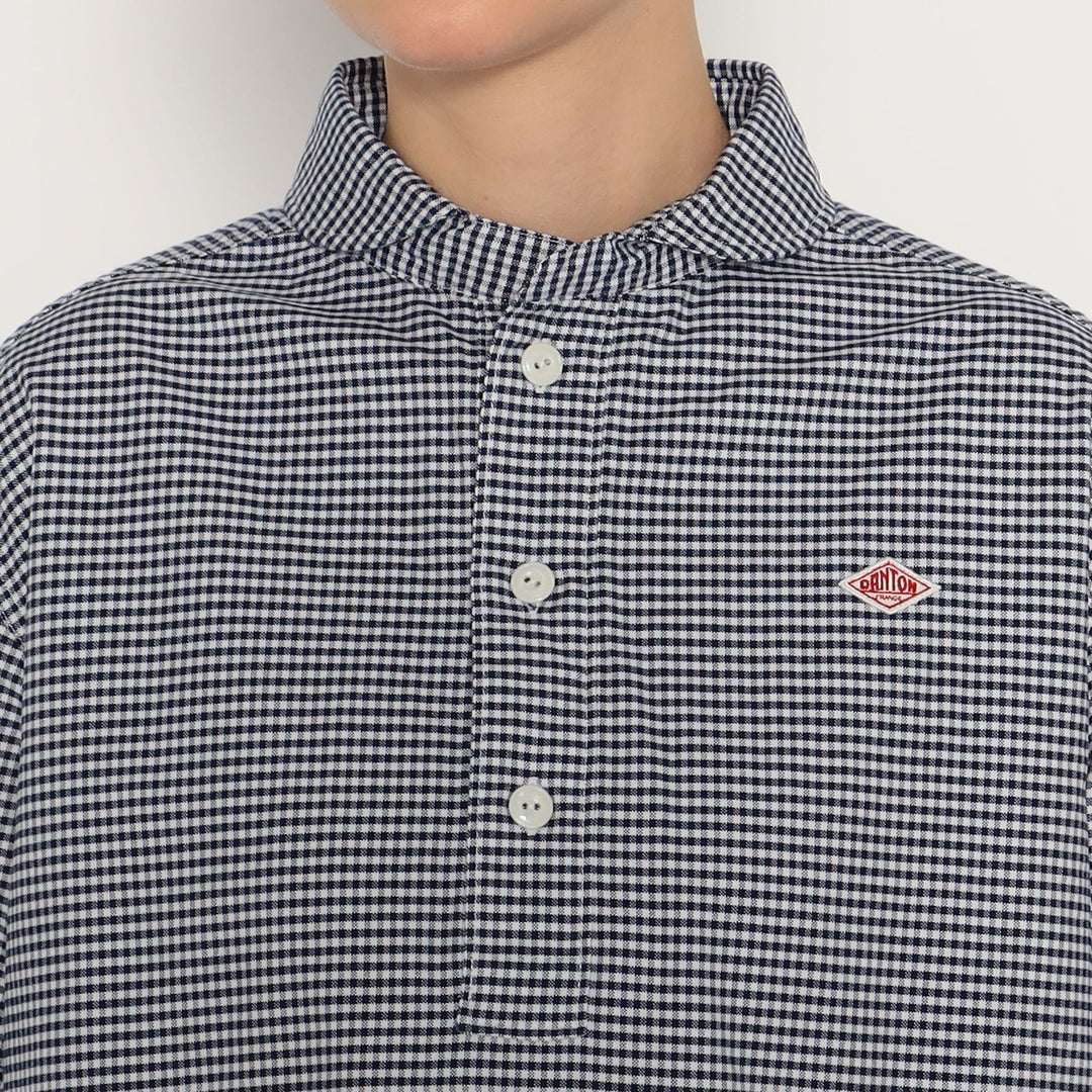 Women's Oxford Round Collar Short Sleeve Pullover Shirt Pattern