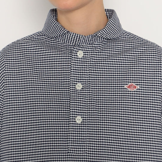 Women's Oxford Round Collar Short Sleeve Pullover Shirt Pattern