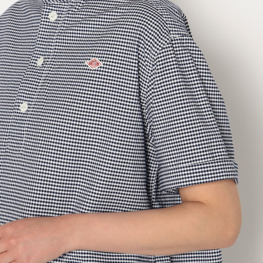 Women's Oxford Round Collar Short Sleeve Pullover Shirt Pattern