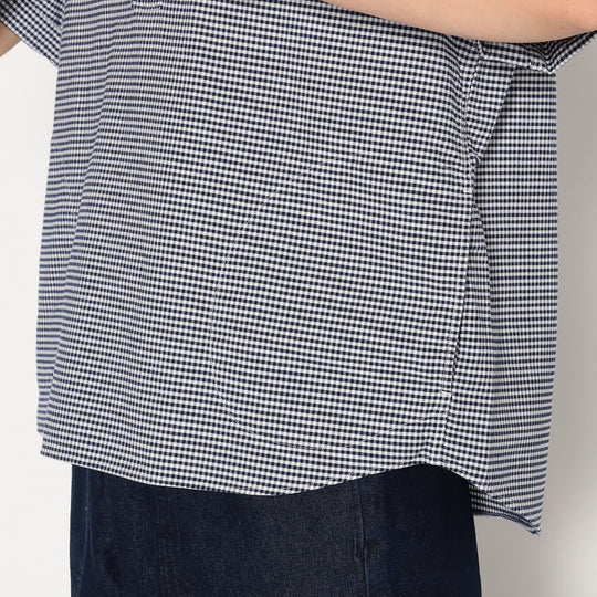 Women's Oxford Round Collar Short Sleeve Pullover Shirt Pattern