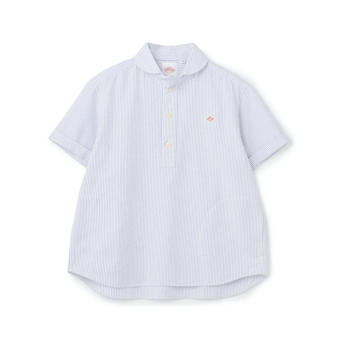 Women's Oxford Round Collar Short Sleeve Pullover Shirt Pattern