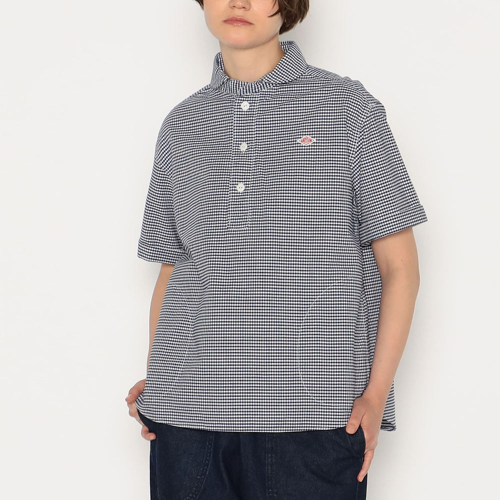 Women's Oxford Round Collar Short Sleeve Pullover Shirt Pattern