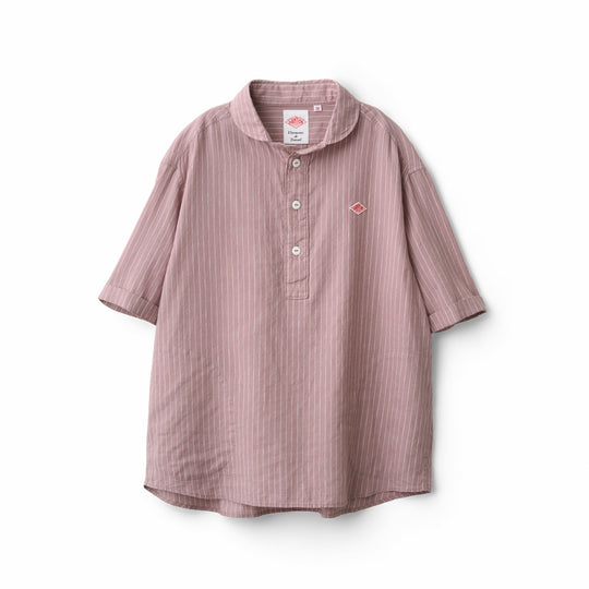 Women's Linen Round Collar Short Sleeve Pullover Shirt Pattern