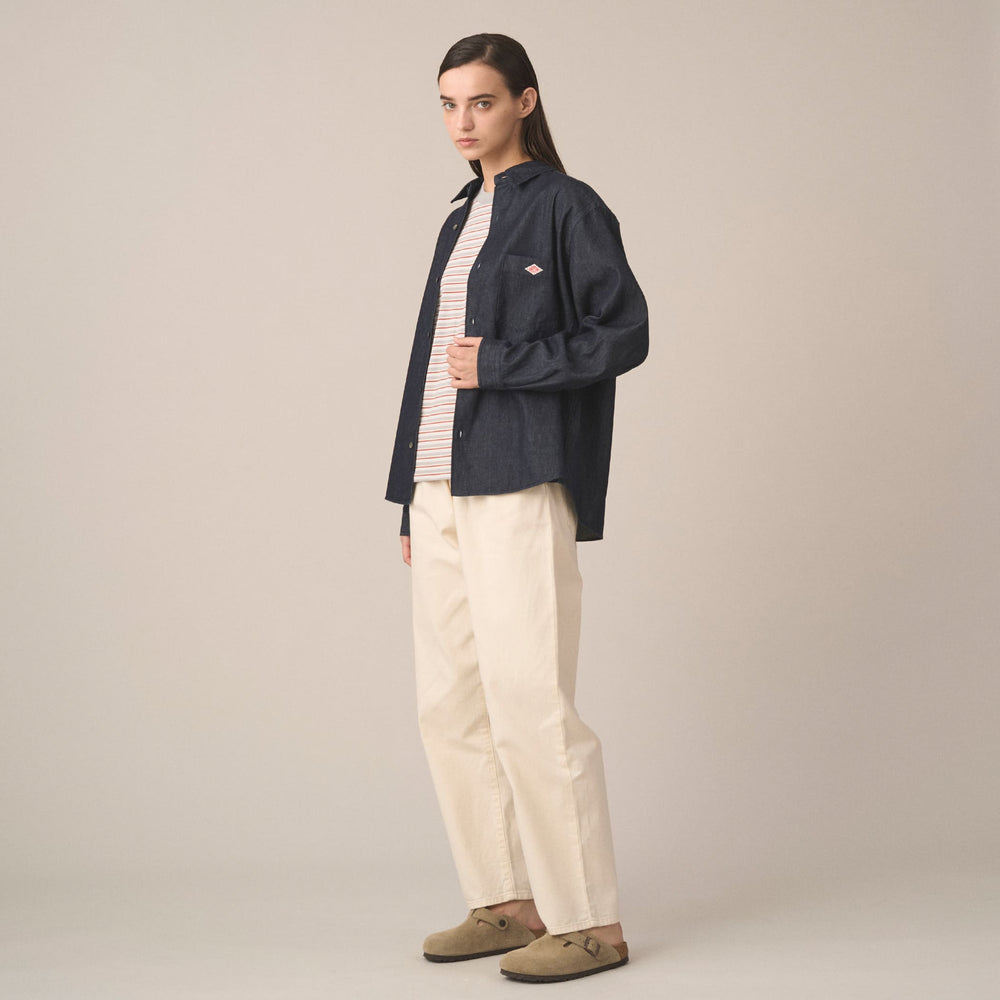 Women's Denim Dungaree Classic Collar Shirt