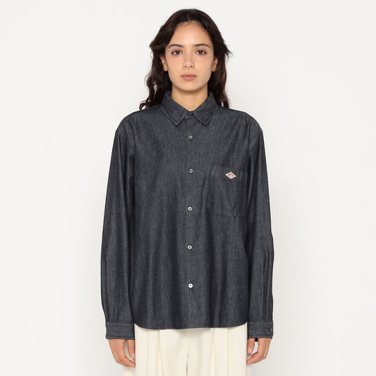 Women's Denim Dungaree Classic Collar Shirt