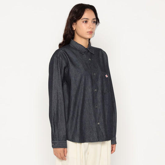 Women's Denim Dungaree Classic Collar Shirt