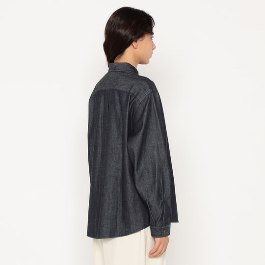 Women's Denim Dungaree Classic Collar Shirt