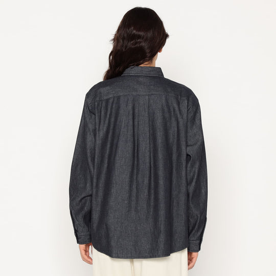Women's Denim Dungaree Classic Collar Shirt